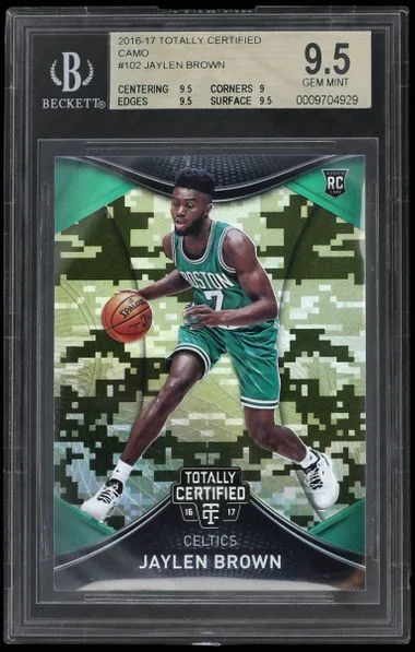 2016-17 Totally Certified Camo Jaylen Brown #102 card image