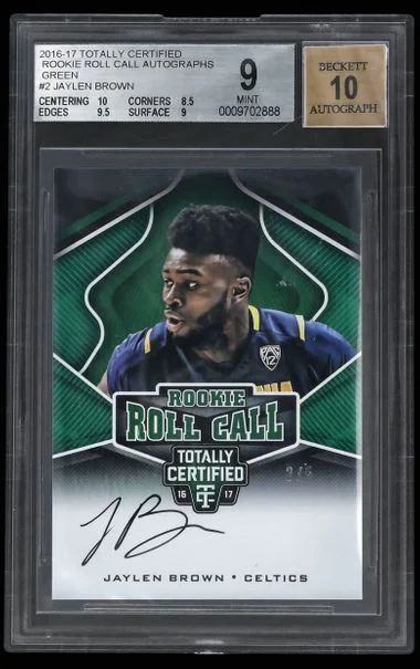 2016-17 Totally Certified Roll Call Autographs Gree Jaylen Brown #2 card image