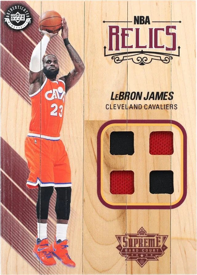 2016-17 Upper Deck Authenticated Supreme Hard Court NBA Relics NBAR-JA LeBron James #no-number card image
