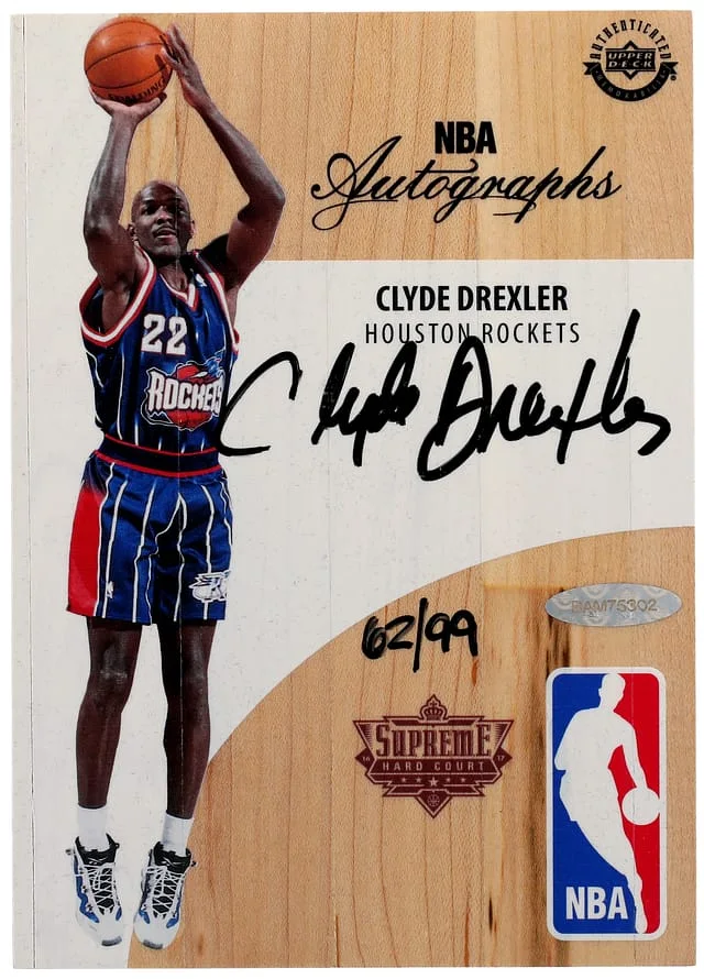 2016-17 Upper Deck Clyde Drexler NBA Supreme Hard Court NBA Autographs #ALM-DR card image