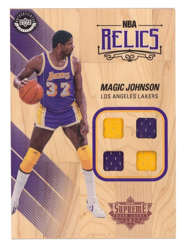 2016-17 Upper Deck Magic Johnson Game-Used Court, Supreme Hard Court NBA Relics #NBAR-JO card image