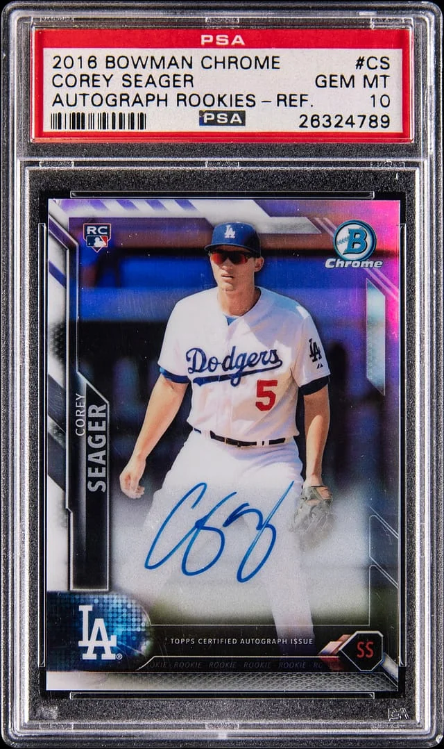 2016 Bowman Chrome Corey Seager Autograph Rookies Refractor #BCAR-CS card image