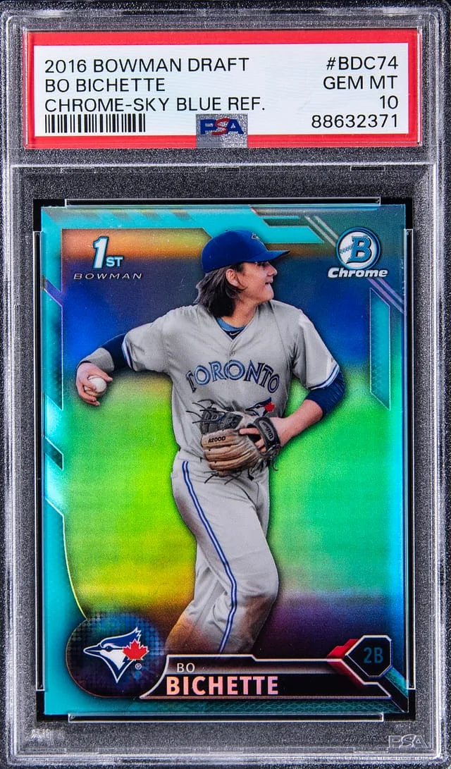 2016 Bowman Chrome Draft Bo Bichette Sky Blue Refractor #BDC74 card image