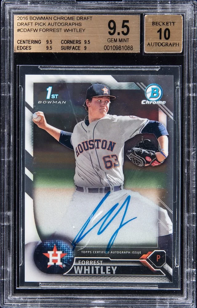 2016 Bowman Chrome Draft Forrest Whitley Pick Autograph #CDA-FW card image