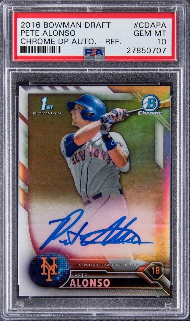 2016 Bowman Chrome Draft Pete Alonso Prospects Auto #CDAPA card image