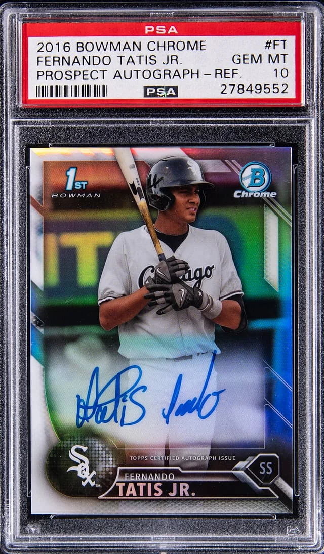 2016 Bowman Chrome Fernando Tatis Jr. Prospect Autographs Orange Refractor #CPA-FT card image