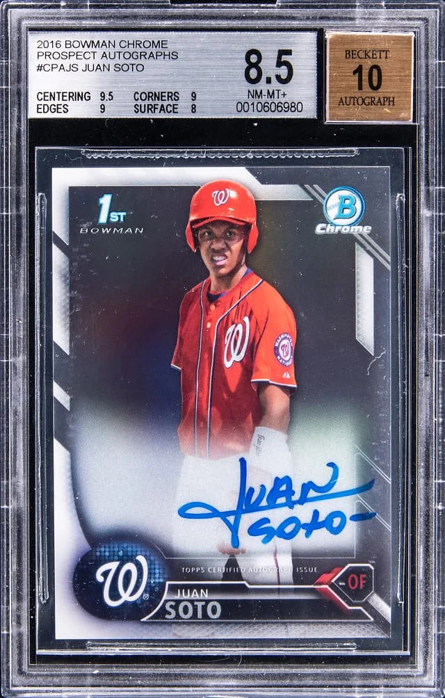 2016 Bowman Chrome Juan Soto Prospect Autographs #CPAJS card image