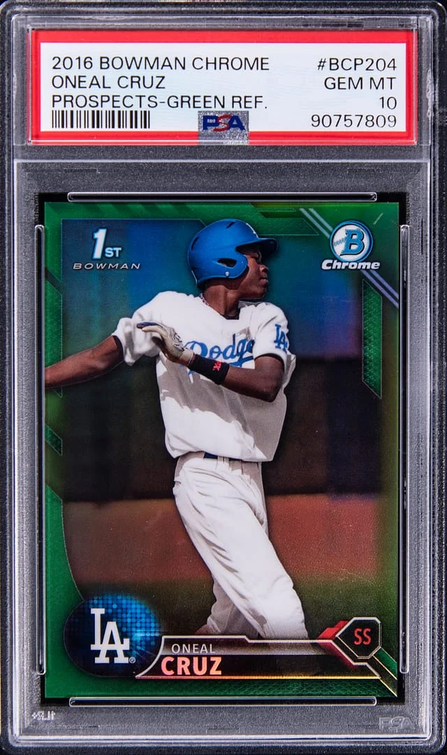 2016 Bowman Chrome ONeal Cruz Prospect Green Refractor #BCP204 card image