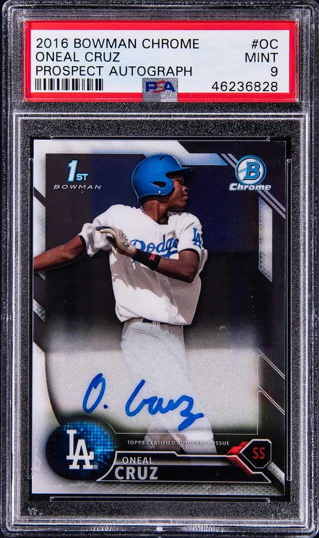 2016 Bowman Chrome Oneal Cruz Prospect Autograph #OC card image