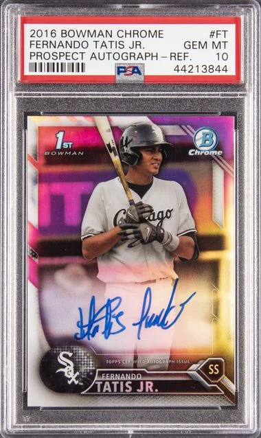 2016 Bowman Chrome Prospects Fernando Tatis Jr. Autographs Refractor #FT card image