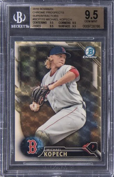 2016 Bowman Chrome Prospects Michael Kopech SuperFractors #BCP115 card image