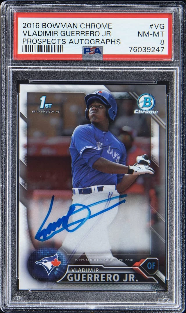2016 Bowman Chrome Prospects Vladimir Guerrero Jr Autograph #VG card image