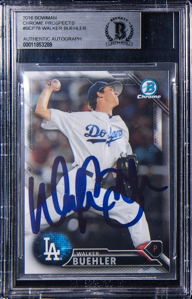 2016 Bowman Chrome Prospects Walker Buehler #BCP78 card image