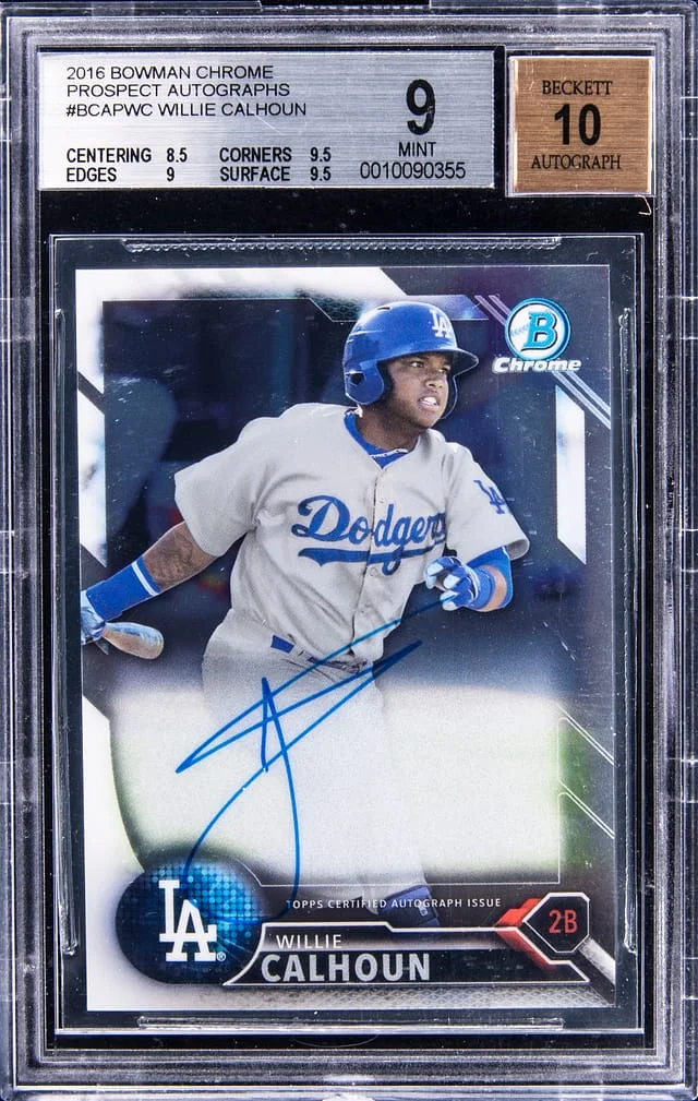 2016 Bowman Chrome Prospects Willie Calhoun Autograph #BCAP-WC card image