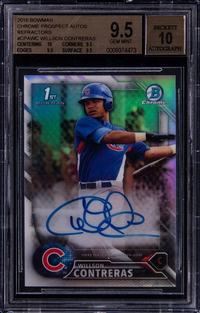 2016 Bowman Chrome Prospects Willson Contreras Auto Refractor #CPA-WC card image