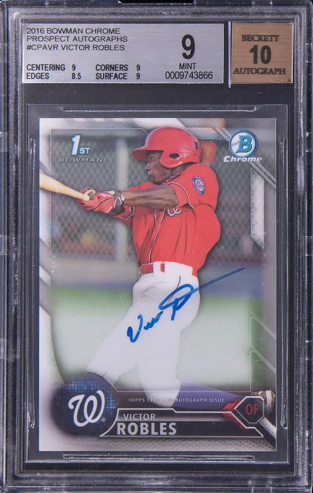 2016 Bowman Chrome Victor Robles Prospect Autographs #CPAVR card image