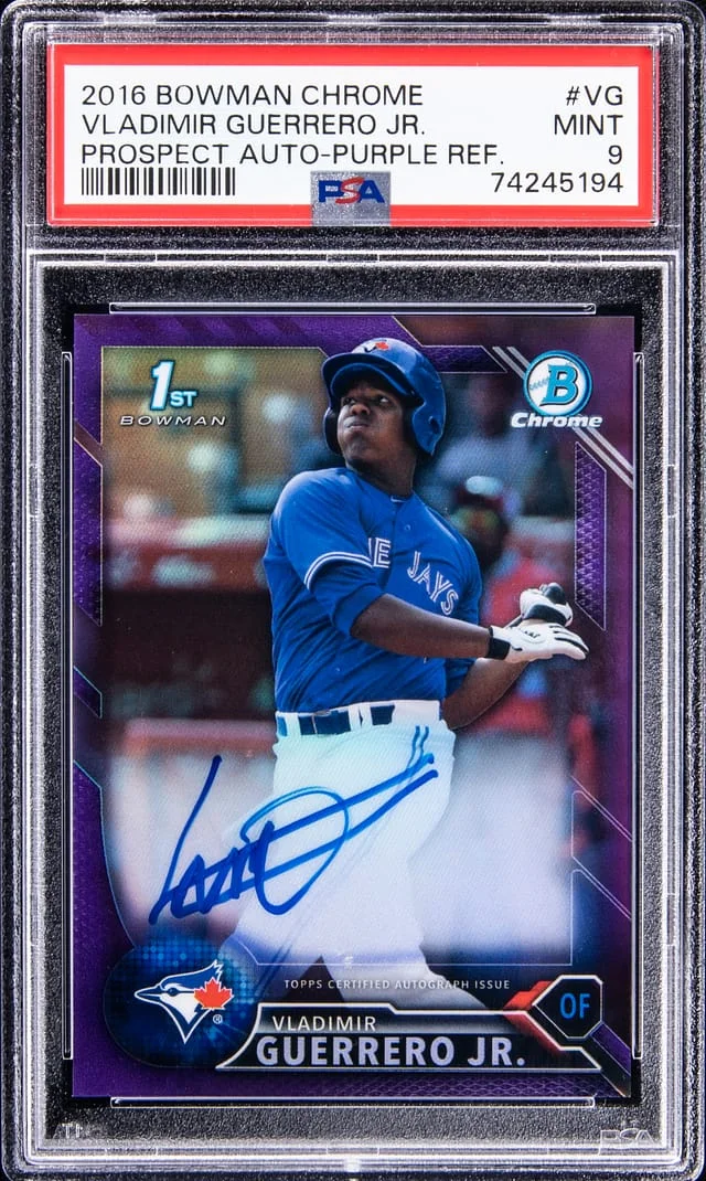2016 Bowman Chrome Vladimir Guerrero Jr. Prospect Autographs Red Refractor #CPA-VG card image