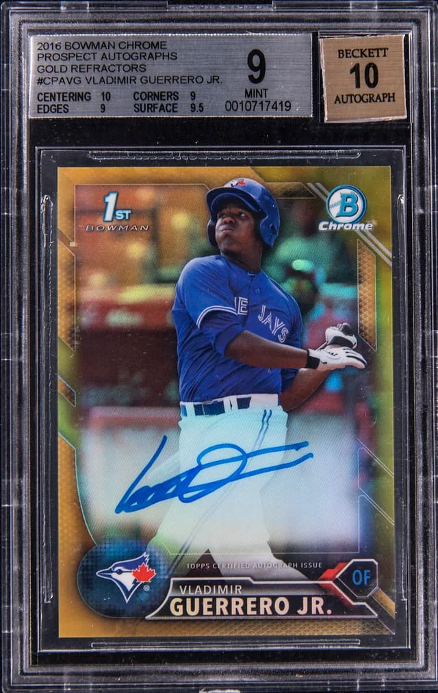 2016 Bowman Chrome Vladimir Guerrero Jr. Prospect Autographs #CPAVG card image