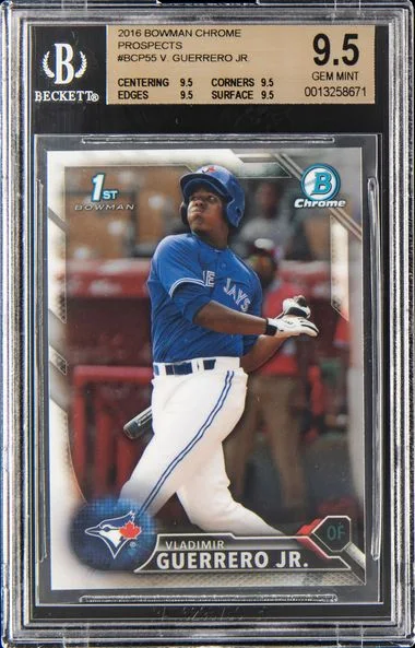 2016 Bowman Chrome Vladmir Guerrero Jr. #BCP55 card image