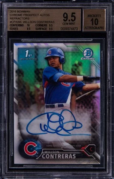 2016 Bowman Chrome Willson Contreras Prospect Autographs Refractors #CPA-WC card image