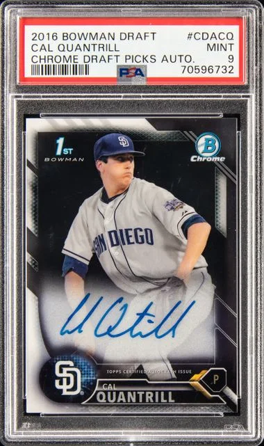2016 Bowman Draft Cal Quantrill Chrome Draft Picks Autographs #CDA-CQ card image