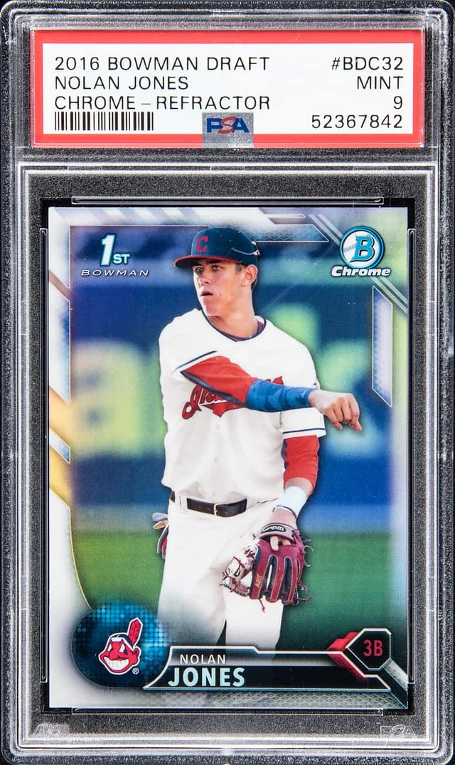 2016 Bowman Draft Nolan Jones Chrome Refractor #BDC-32 card image