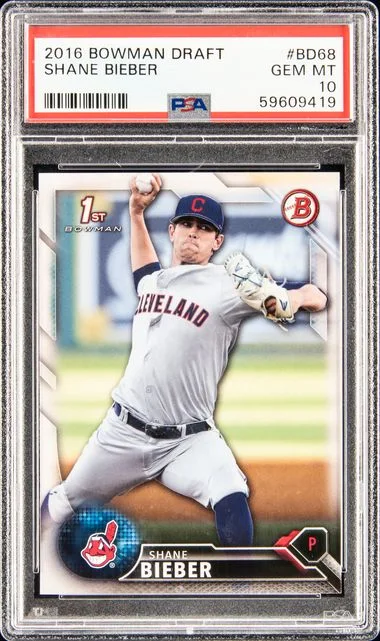 2016 Bowman Draft Shane Bieber #Bd68 card image