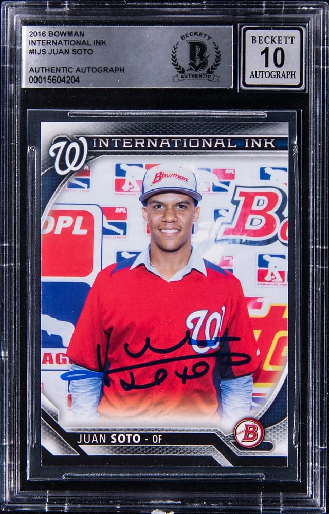 2016 Bowman Juan Soto International Ink #II-JS card image