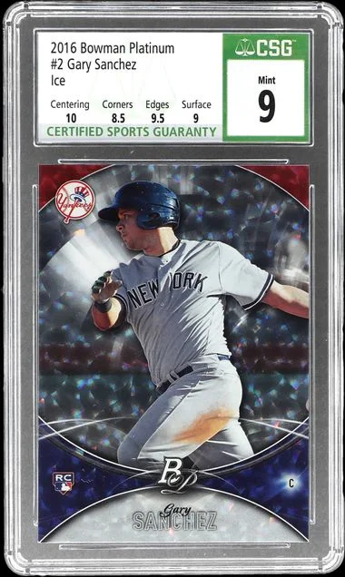 2016 Bowman Platinum Gary Sanchez Ice #2 card image