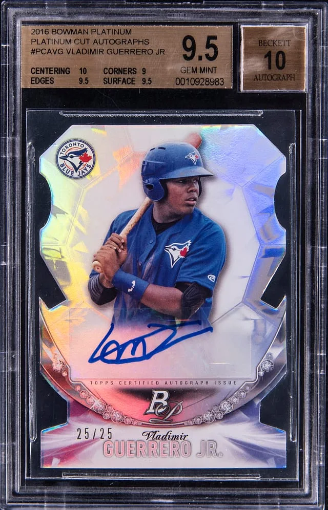 2016 Bowman Platinum Vladimir Guerrero Jr. Platinum Cut Autographs #PCA-VG card image