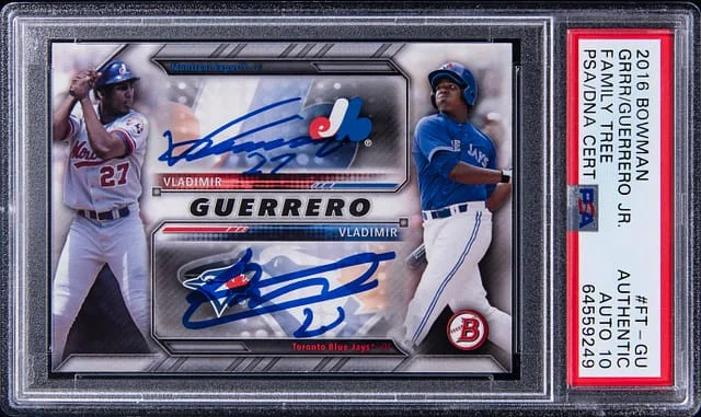 2016 Bowman Vladimir Guerrero/Vladimir Guerrero Jr Family Tree #FT-GU card image