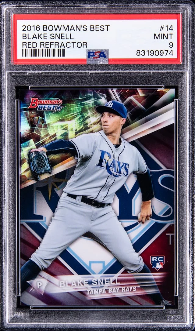 2016 Bowman's Best Blake Snell Red Refractor #14 card image