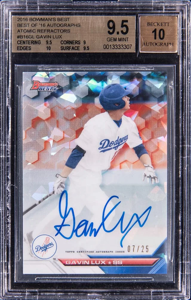 2016 Bowman's Best Gavin Lux Atomic Refractors #B16-GL card image