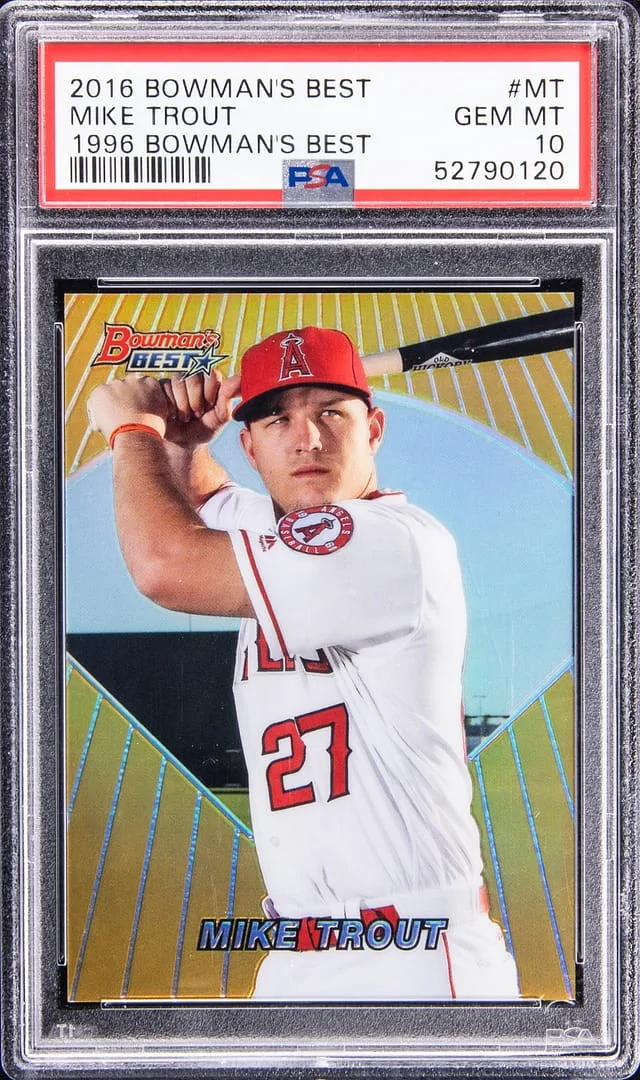 2016 Bowman's Best Mike Trout 1996 Bowman's Best #96BB-MT card image