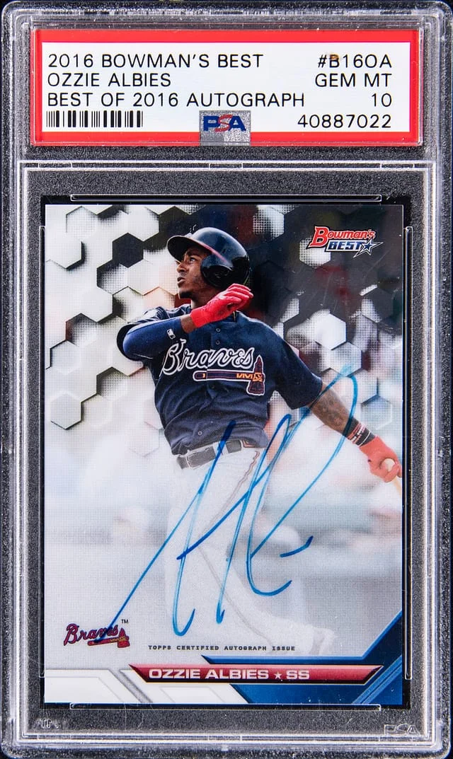 2016 Bowman's Best Ozzie Albies of 2016 Autograph #B16-OA card image