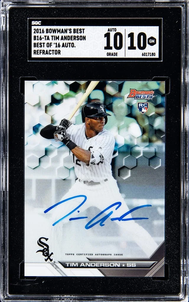 2016 Bowman's Best Tim Anderson Best of '16 Autograph Refractor #B16-TA card image