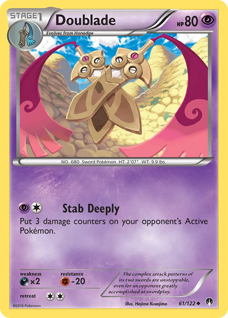 2016 BREAKpoint Doublade Uncommon #061/122 Uncommon card image