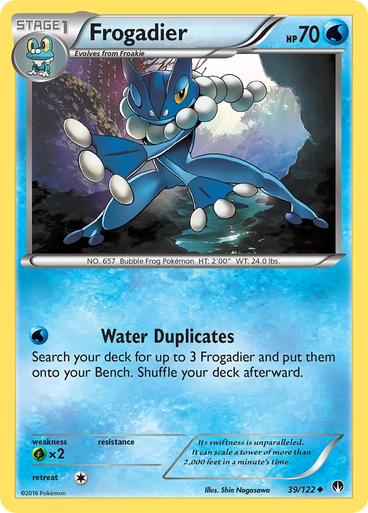 2016 BREAKpoint Frogadier Uncommon #039/122 Uncommon card image