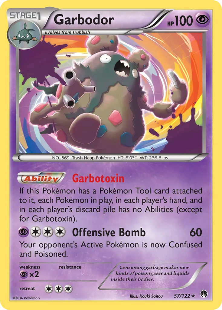 2016 BREAKpoint Garbodor Rare Holo #057/122 Rare Holo card image