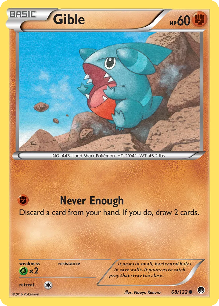 2016 BREAKpoint Gible Common #068/122 Common card image