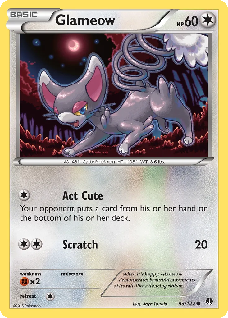 2016 BREAKpoint Glameow Common #093/122 Common card image