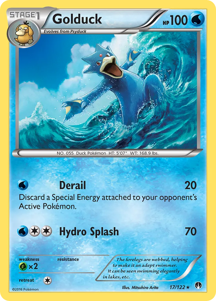 2016 BREAKpoint Golduck Rare #017/122 Rare card image