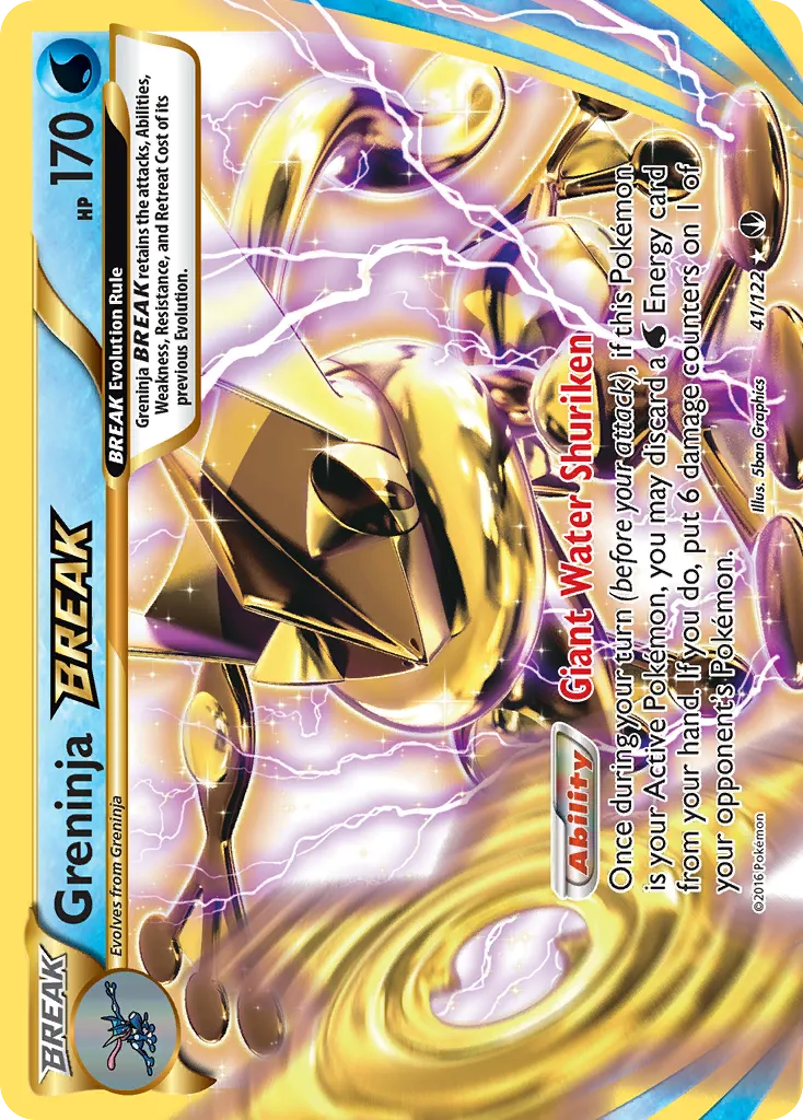 2016 BREAKpoint Greninja BREAK Rare BREAK #041/122 Rare BREAK card image