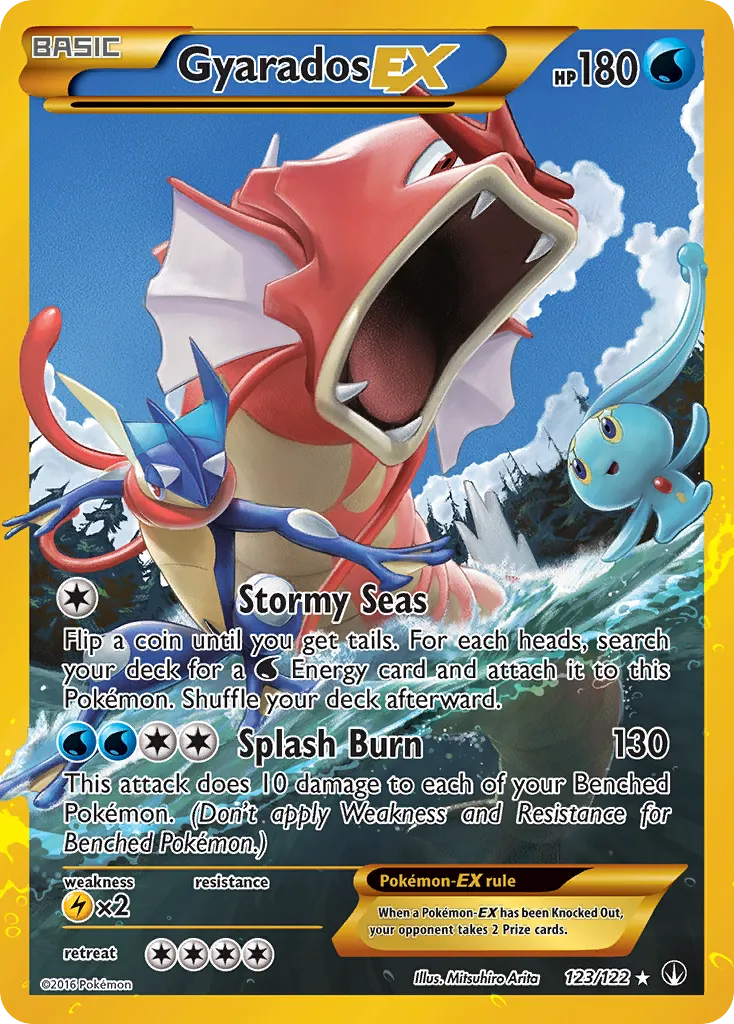 2016 BREAKpoint Gyarados-EX #114/122 Rare Ultra card image