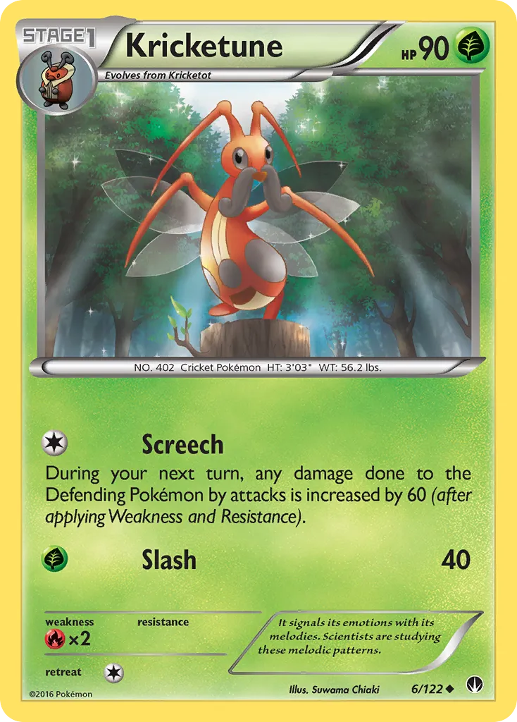 2016 BREAKpoint Kricketune Uncommon #006/122 Uncommon card image