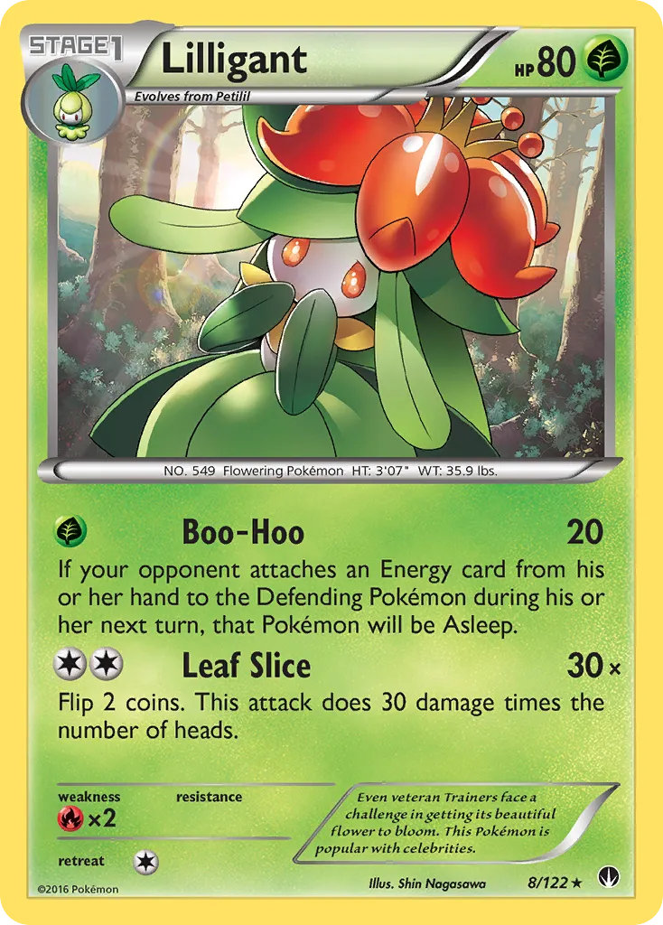 2016 BREAKpoint Lilligant Rare #008/122 Rare card image