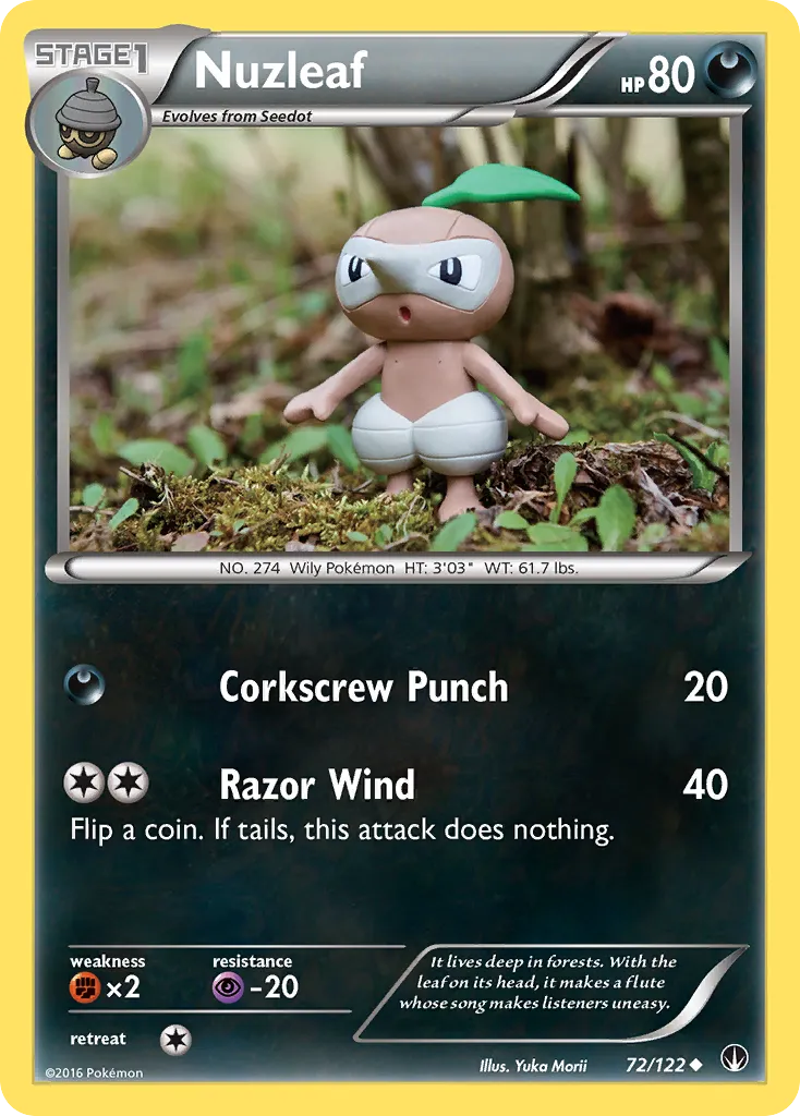 2016 BREAKpoint Nuzleaf Uncommon #072/122 Uncommon card image