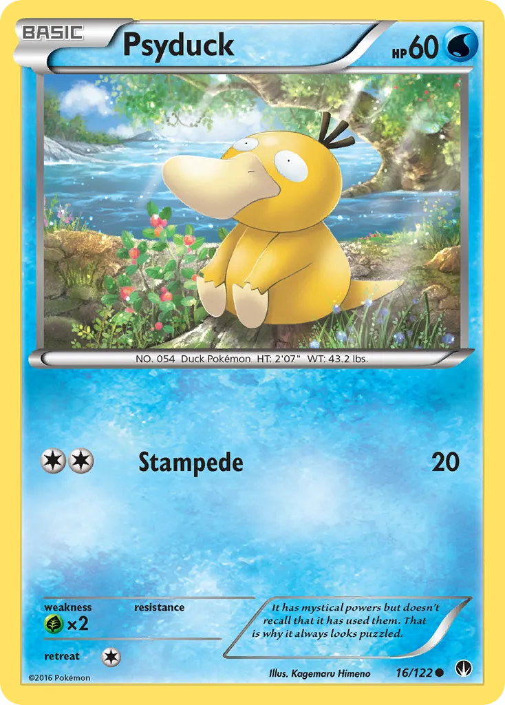2016 BREAKpoint Psyduck Common #016/122 Common card image