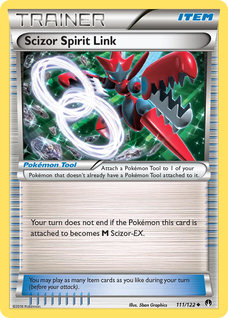 2016 BREAKpoint Scizor Spirit Link #111/122 Uncommon card image