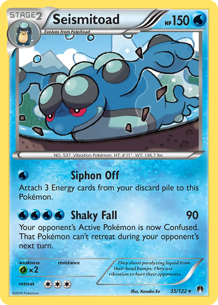 2016 BREAKpoint Seismitoad Rare #035/122 Rare card image